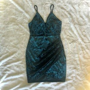 Green velvet dress from Windsor